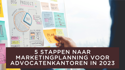 Vijf stappen naar marketingplanning voor advocatenkantoren in 2023